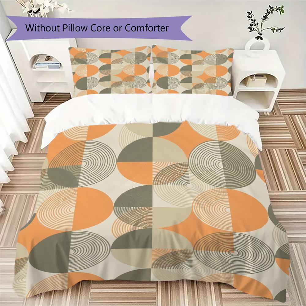 Simple Geometry Pattern Bedding uilt Set uilt Cover Pillowcase Home Decoration Birthday Gift (1 * duvet cover + 2 * pillowcase without core)19