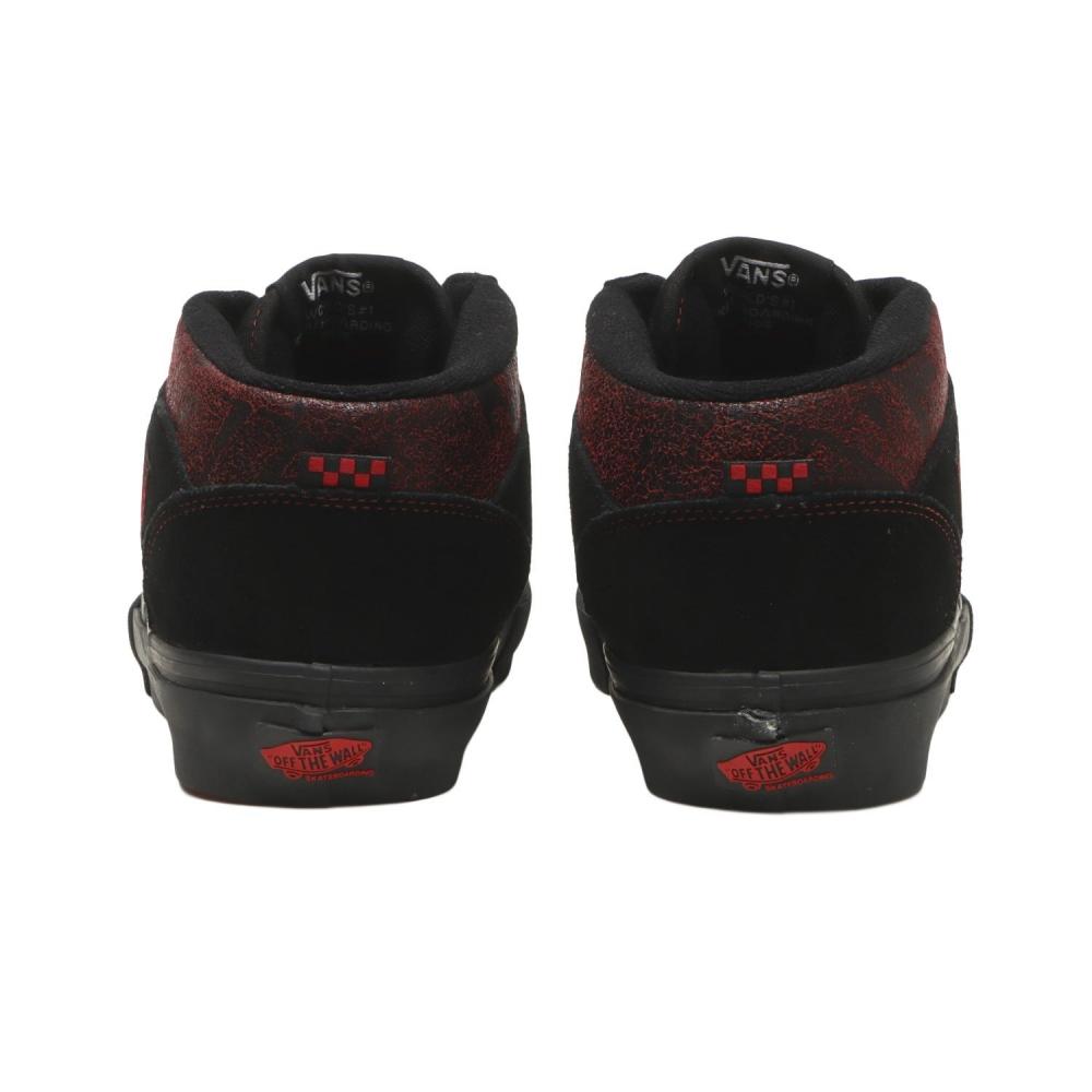 Vans Skate Half Cab Sneakers Saw Red Black Vn0a5fcdy25