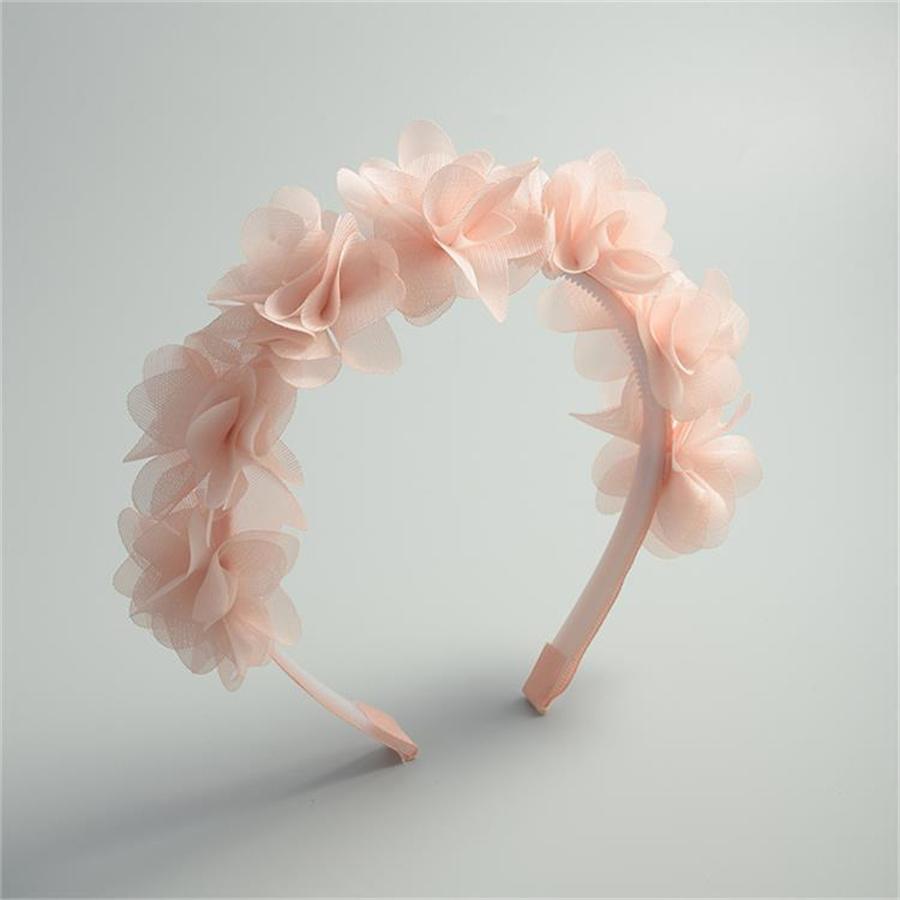 

Модная милая повязка на голову с цветком для женщин, розовая повязка для волос для девочек, обруч для волос, детский головной убор принцессы, аксессуары для волос, цветочный головной убор