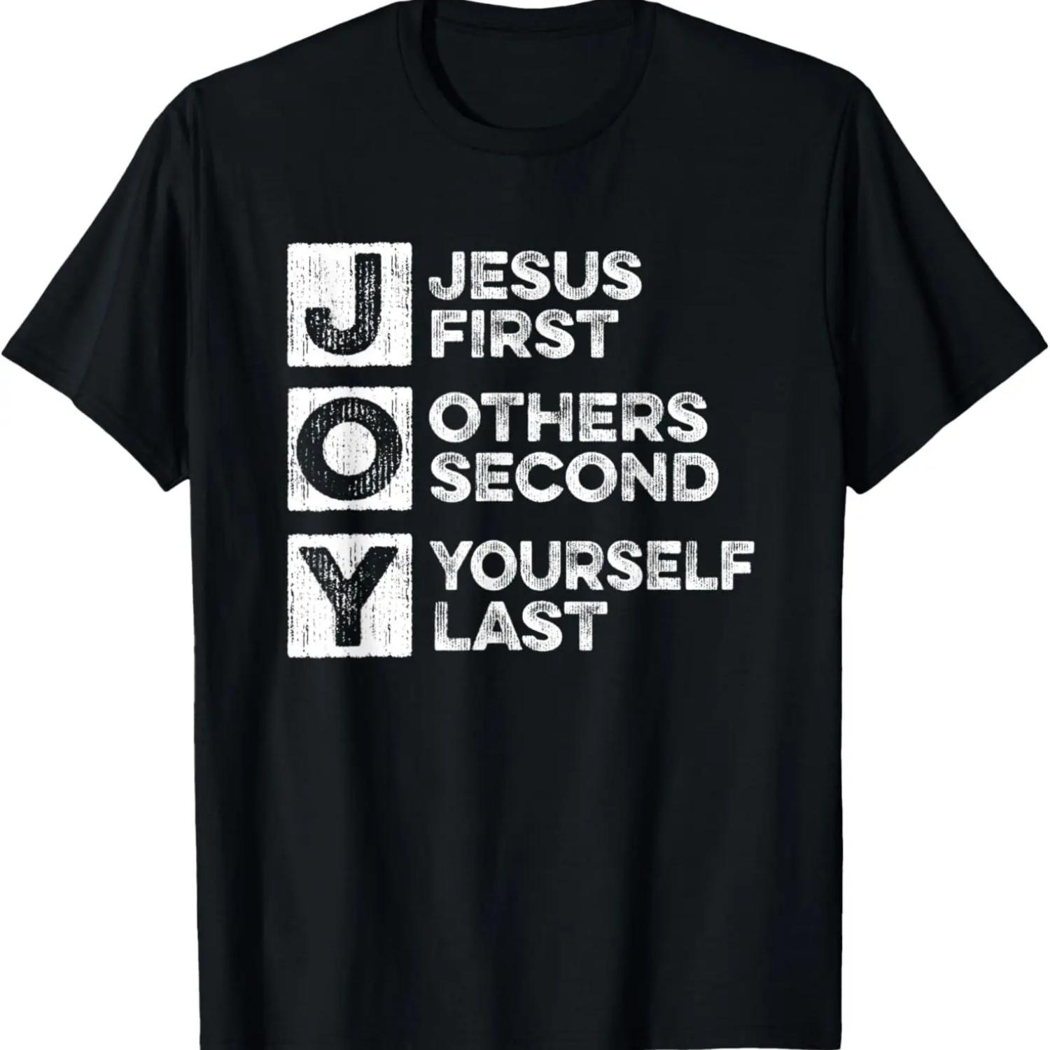 

Joy - Jesus First Others Second Yourself Last Fun Christian T-Shirt XXXXXL бежевий