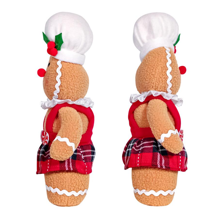 Festival Home Decoration Christmas GingerbreadMan Seasonal Plush Leg Bedroom Ornament Christmas Scene Layout