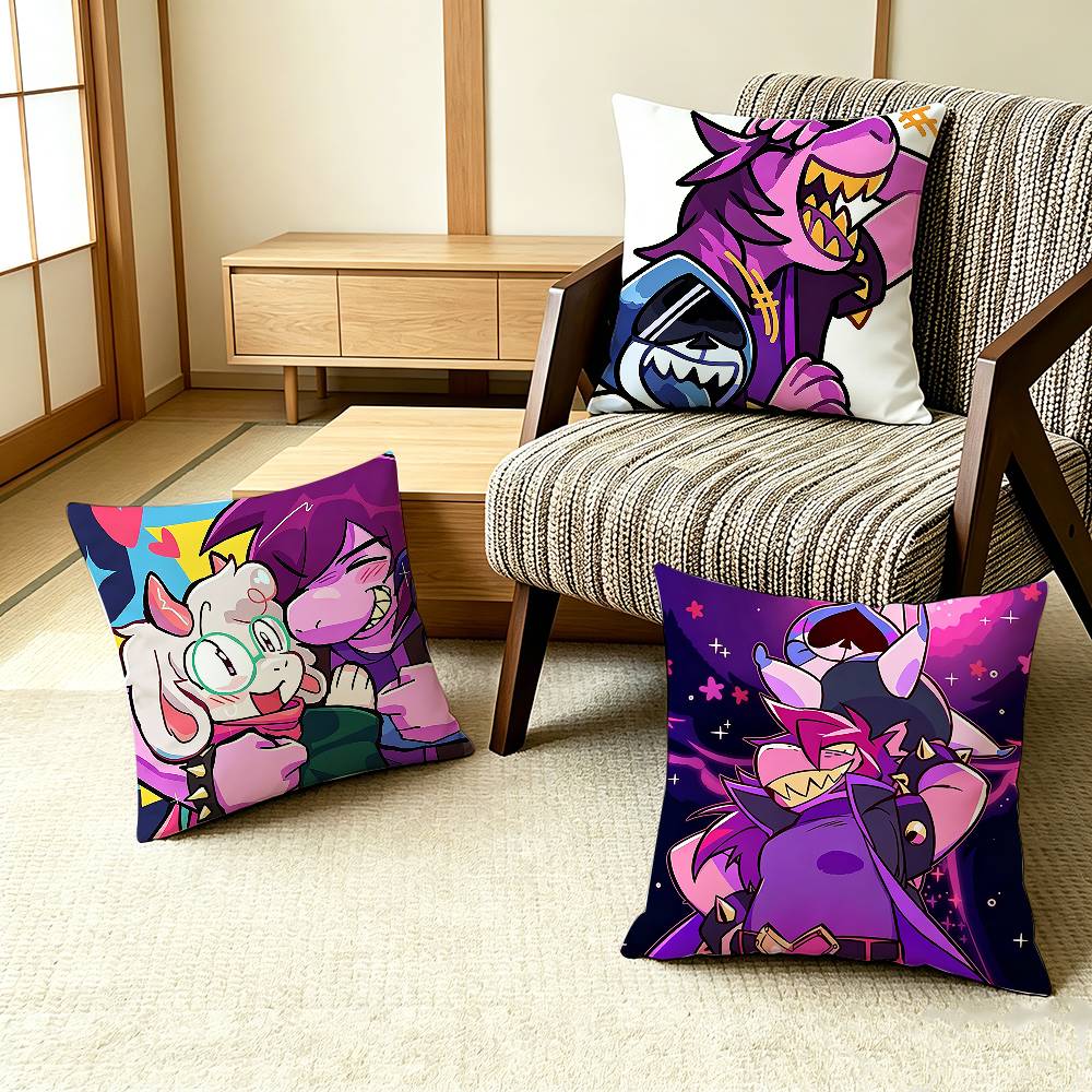 COOL DDeltaruneS Susie Pillow Case Pattern Printed Pillowcase For Living Room Sofa Cushion Cover