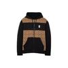 Color Block Letter Logo Print Drawstring Long Sleeve Sweatshirt Men Sweatshirt Khaki C7817-OFZ