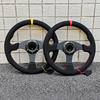 13inch Suede Leather Sim Race Steering Wheel JDM Rally Racing Sports Steering Wheel