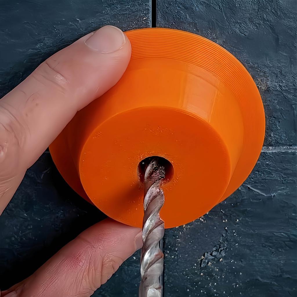 Wall Ceiling Drilling Dust Collection Disc, Orange Central Guide Hole Dust Shield Compatible with Drill Bits