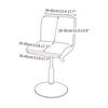 1PC Pu Leather Bar Stool Chair Cover Elastic Waterproof Short Back Office Chair Slipcover Stretch Dining Chair Cover for Party