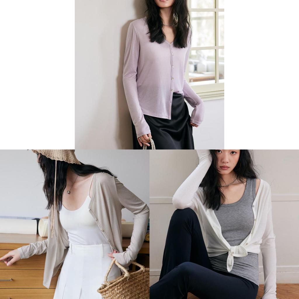 Solid Color Knit Sweater For Women With Button Closure For Spring Casual Wear