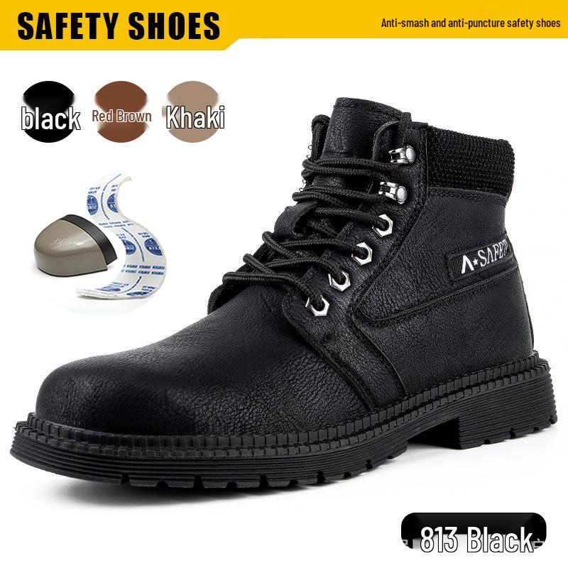 Men's Lightweight Foldable Water-Resistant Safety Shoes - Anti-Smash & Anti-Puncture Protective Work Footwear