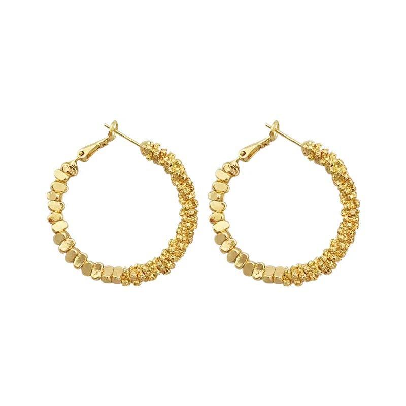 Broken Silver Unique Ring Earrings Light Luxury Design Ear Buckle 1111 New Popular High-end Earrings