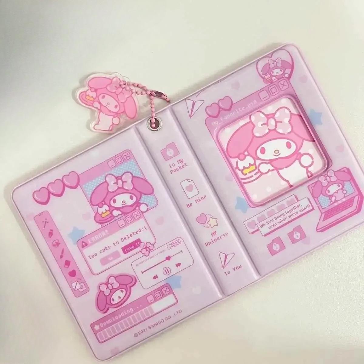 

3Inch Card Album Photo Card Storage Holder Collect Book Kuromi Cinnamoroll Card Binder Small Photocard Organizer Present