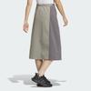 Adidas City Escape Cargo Skirt Color Block Logo Split Sports Midi Skirt Women Skirts Pebble-Grey JE8585