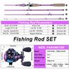 SOUGAYILANG 2.1M Fishing Rod and Reel Baitcasting Combos or Spinning Combos High Quality Cork Handle Fishing Pole and High Speed Fishing Wheel