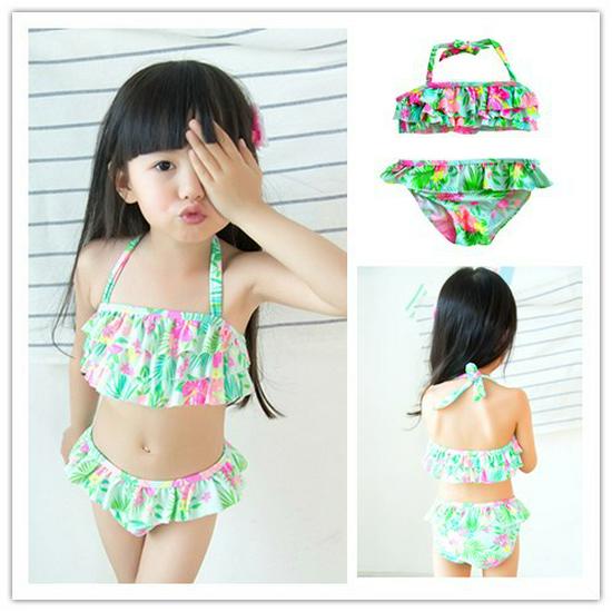 

Комплект купальника с цветочной юбкой для торта 2025 для девочек - размеры средний и большой 100 (2/3)