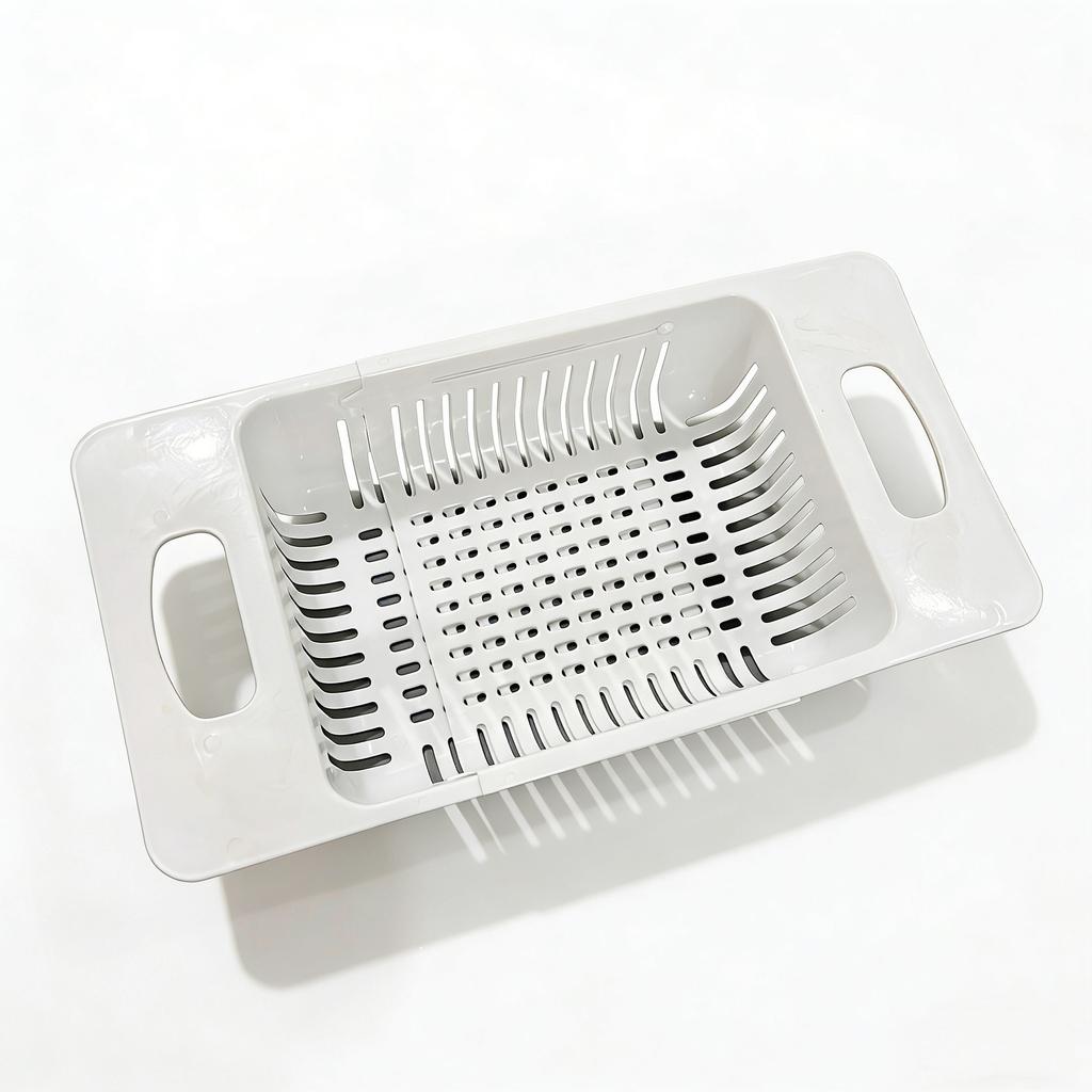 Retractable Kitchen Vegetable Fruit Washing Rack Extendable Adjustable Dish Drainer Sink Drain Basket Kitchen Accessories