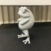 3D Printed Frog Figure, Mini Desktop Ornament, Simulated Frog Model with Sunglasses Crossed Arms, Standing Frog for Desk, Car Interior