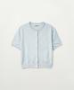 Satur (W) Fine Half Crewneck Cardigan Sky Blue
