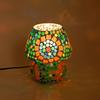 Mosaic Style Dome Shaped Glass Table Lamp Multicolour for Living Room,Bed Room,Desk, Pack of 1