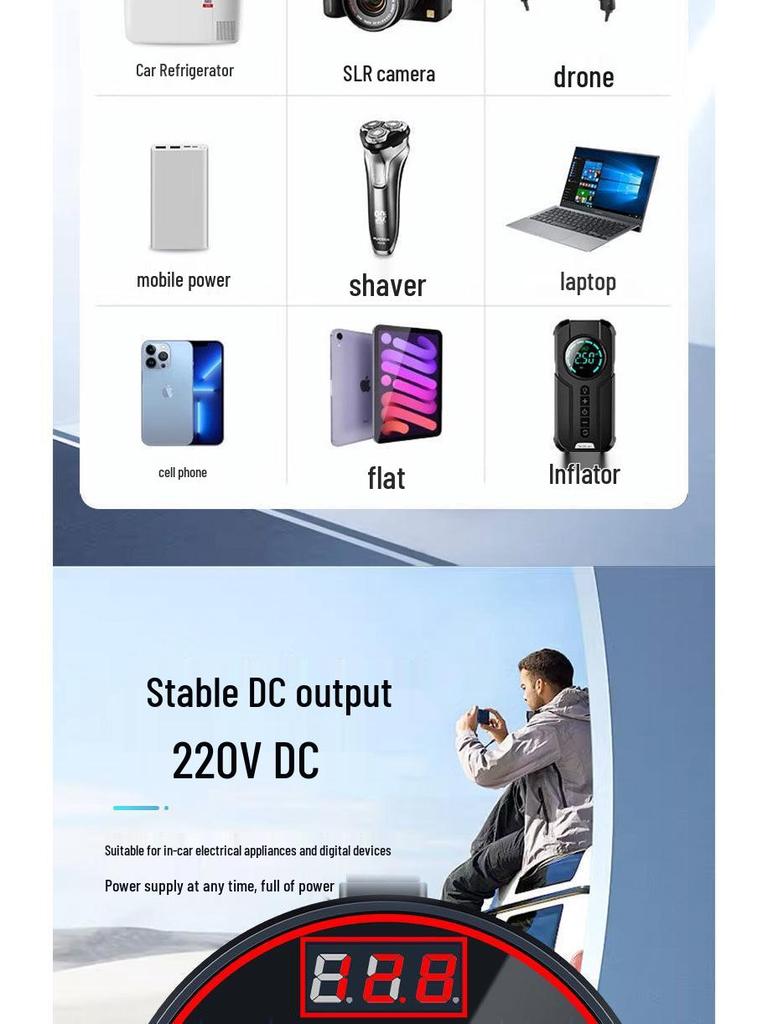 Universal Car and Truck Power Inverter 12V/24V To 220V Charger Socket