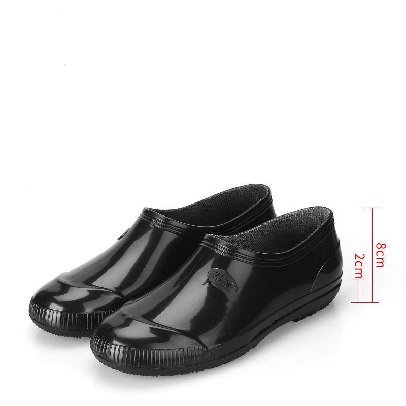 Low-tube Rain Boots Men's Low-cut Non-slip Thickened Tendon-soled Water Shoes Men's Labor Insurance Rain Boots Food Boots