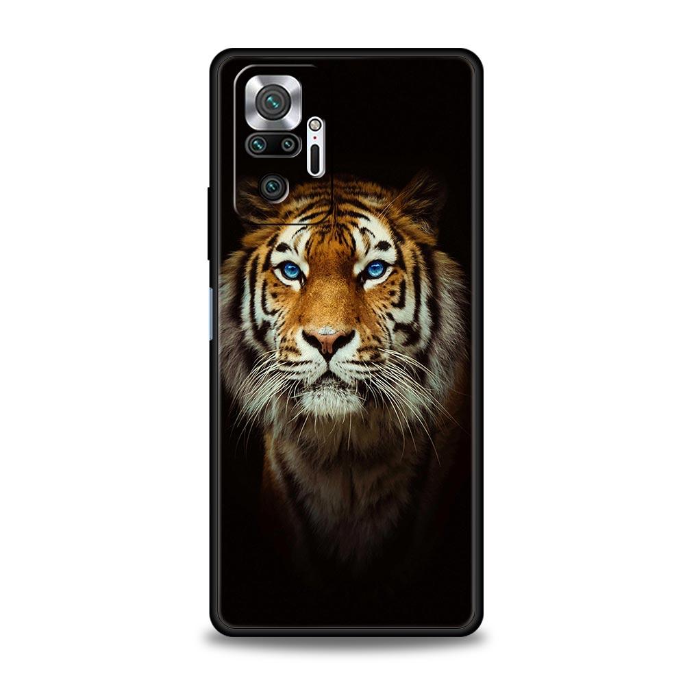Tiger Leopard Fashion Phone Case For Xiaomi Redmi Note 14 13 5G 10 11 12 Pro Plus 4G 14C 13C 12C 10C Black Cover