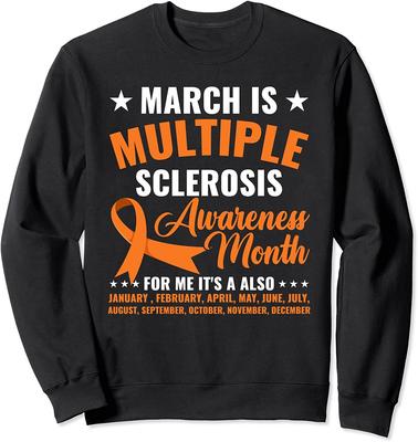 March Is Multiple Sclerosis Awareness Month Warrior Unisex Crewneck Sweatshirt