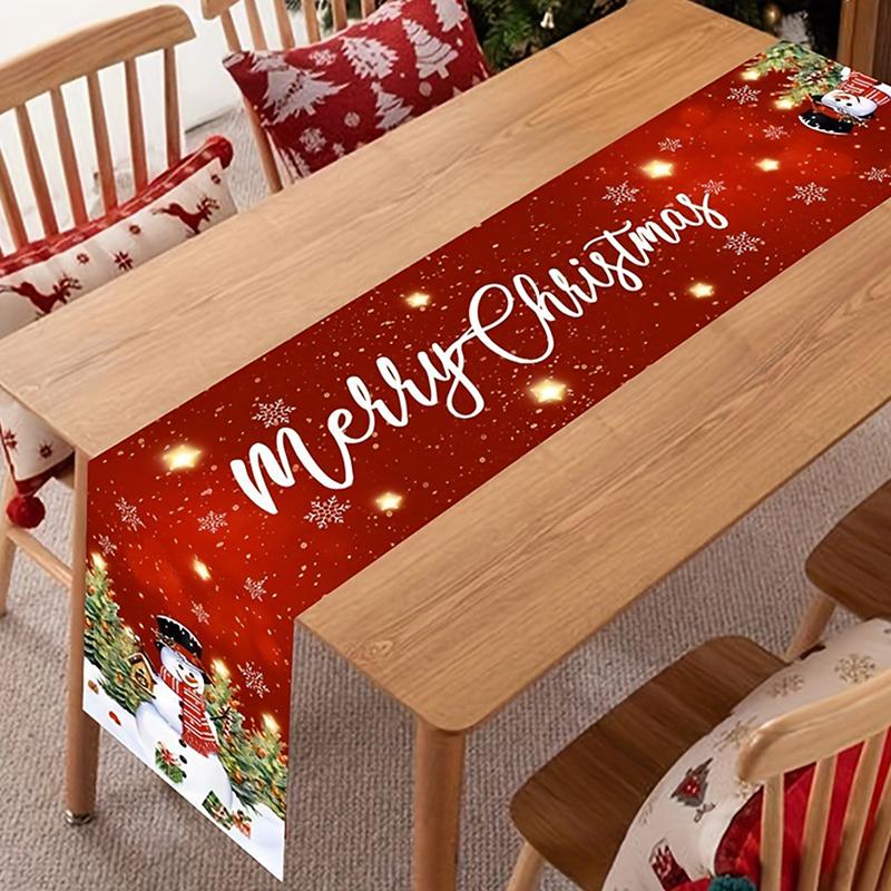 Christmas Table Runner Living Room Dining Table Decoration Christmas Printed Tablecloth