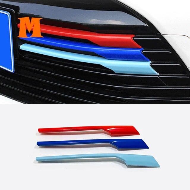For Toyota Corolla Sedan    ABS Car Front Head Grille Fence Decoration strip Cover Trim Car styling Accessories