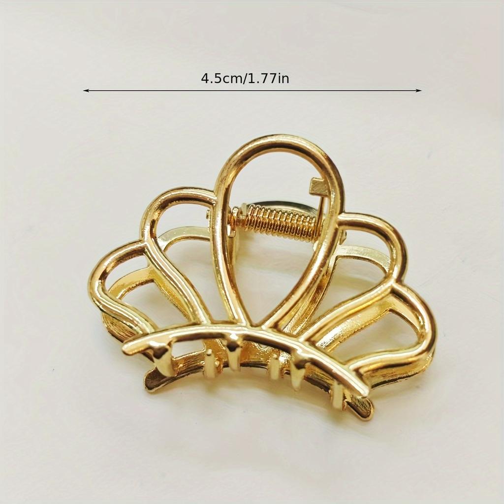 Single Heart Shaped Hair Clip Compatible for Women Minimalist Elegant Hairpins with Smooth Clamp, Hold for Braids, Buns, Ponytails, Updos Hollow Out S