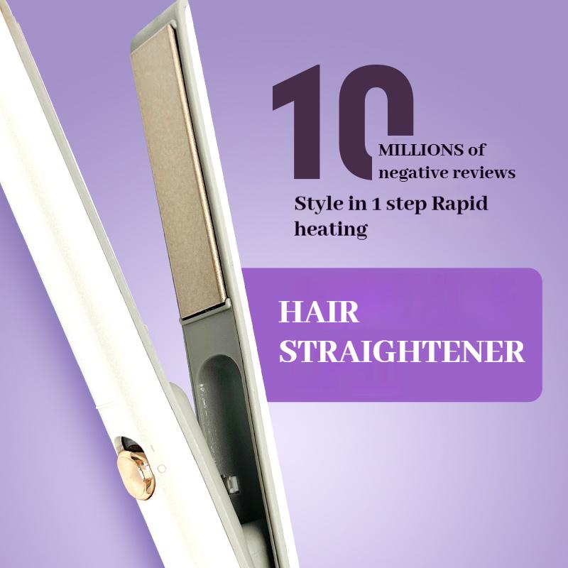 Flat Iron Hair Straightener , Extra-Long Floating Plates,Professional Ceramic Flat Iron for Less Frizz, Shines and Smooth, Styling Tools,White.