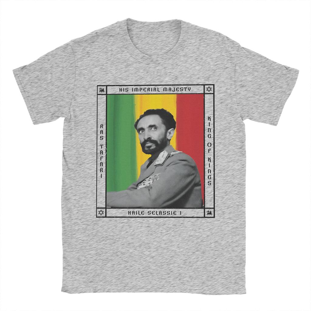 Fantastische Haile Selassie I. König der Könige Unisex T-Shirts mit Rundhalsausschnitt Kurzarm-T-Shirts Kleidung