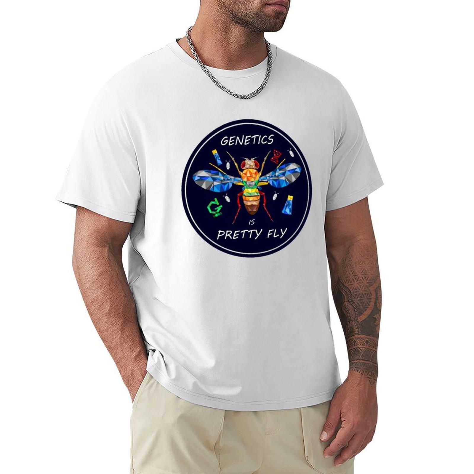 Genetics is Pretty Fly TShirt Anime tshirt funny gifts summer clothes big and tall t shirts for men S