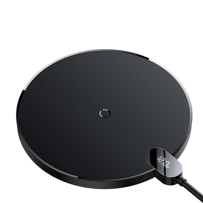 Bezprzewodowa Ładowarka Indukcyjna Baseus Digital Led 15W (Czarna)