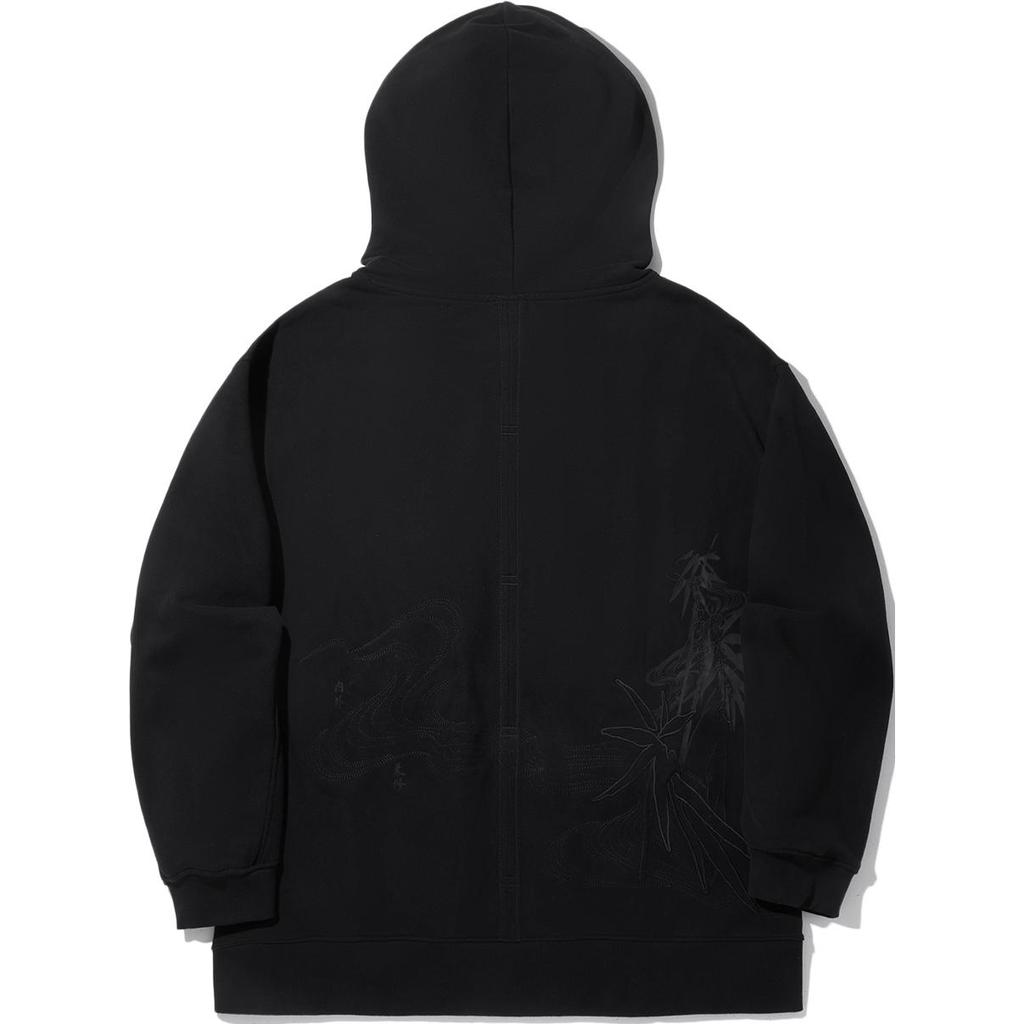 Li Ning Kung Fu Series Comfortable Casual Loose Simple Solid Color Hoodie Men Hoodies Black AWDUB19-1