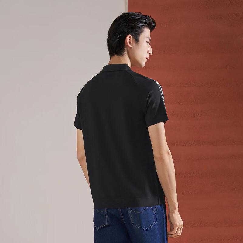 SEVEN Men's Yilite Stripe Jacquard Short Sleeve Polo Shirt