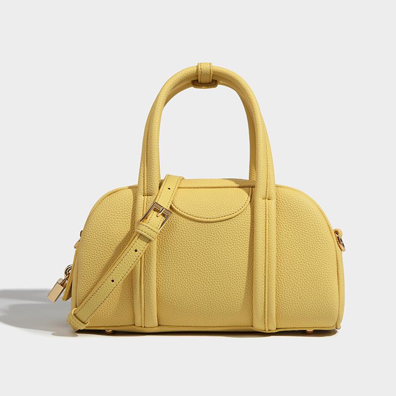 

Высокие женские сумки-тоут в форме подушки, одно плечо, сумка подмышкой, узор личи, застежка-молния, портативные сумки-мессенджеры M жёлтый