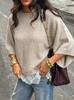 Damen Pullover, Einfarbige, Lockere Passform