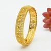 Luxus Dubai Brautarmreifen Geschenk 24K Gold Plated Indische Afrikanische Armbänder Charm Hochzeit Nigerianische Arabische Hand Schmuck für Frauen