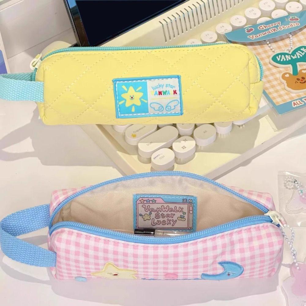 Canvas Pencil Case Handheld Stationery Organizer New Stationery Bag  Gift