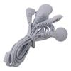 4-in-1-Elektrodenkabel Weiß 4-adriges Druckknopf-Elektrodenkabel Kabel-Leitkabel Elektrischer Massager