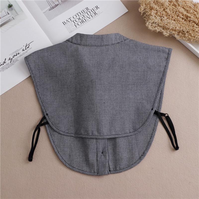 Cotton Bowknots Shirt Fake Collar Tie Women Ladies Detachable False Collar Lapel Blouse Top Removable Clothes Faux Col