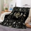Egyptian Pictograph And Symbol Printing Blanket Fashion Warm Blankets Home Travel Soft And Comfortable Blanket Birthday Gift