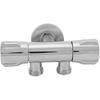ViaGasaFamido Double Switch Outlet Angle Valve Toilet Bidet Shower Faucet Bathroom Accessories Outlet Angle Valve G1/2 Copper with Double Outlet Shut