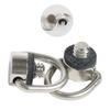 Vis à anneau en D en acier inoxydable 1/4"-20 Vis de fixation pour appareil photo avec rembourrage en caoutchouc pour trépied, appareil photo reflex numérique, bandoulières