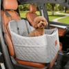 Dog Booster Car Seat for Small Dogs, Portable Pet Travel Carrier Bed with Safety Leash & Adjustable Seat Belt, Non-Slip Bottom