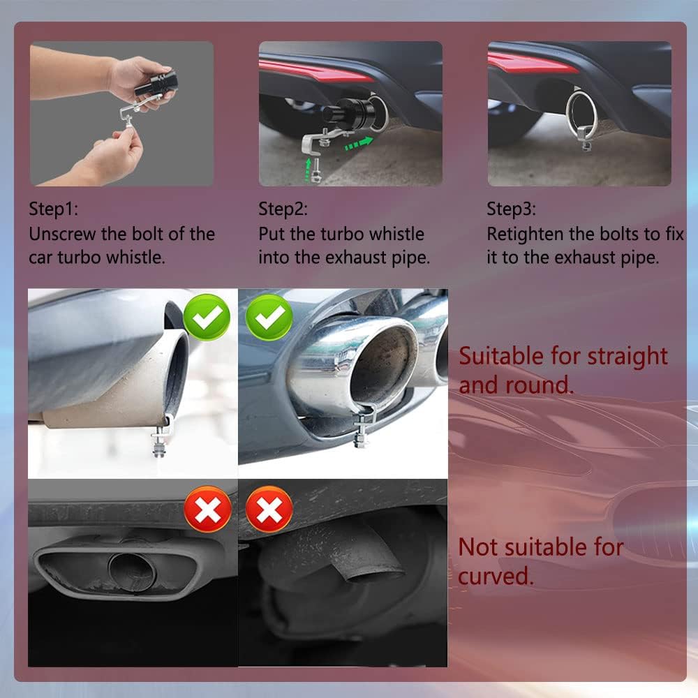 Aluminum Alloy Universal Turbo Sound Exhaust Muffler Pipe Whistle Car, Motorcycle,Truck Roar Maker