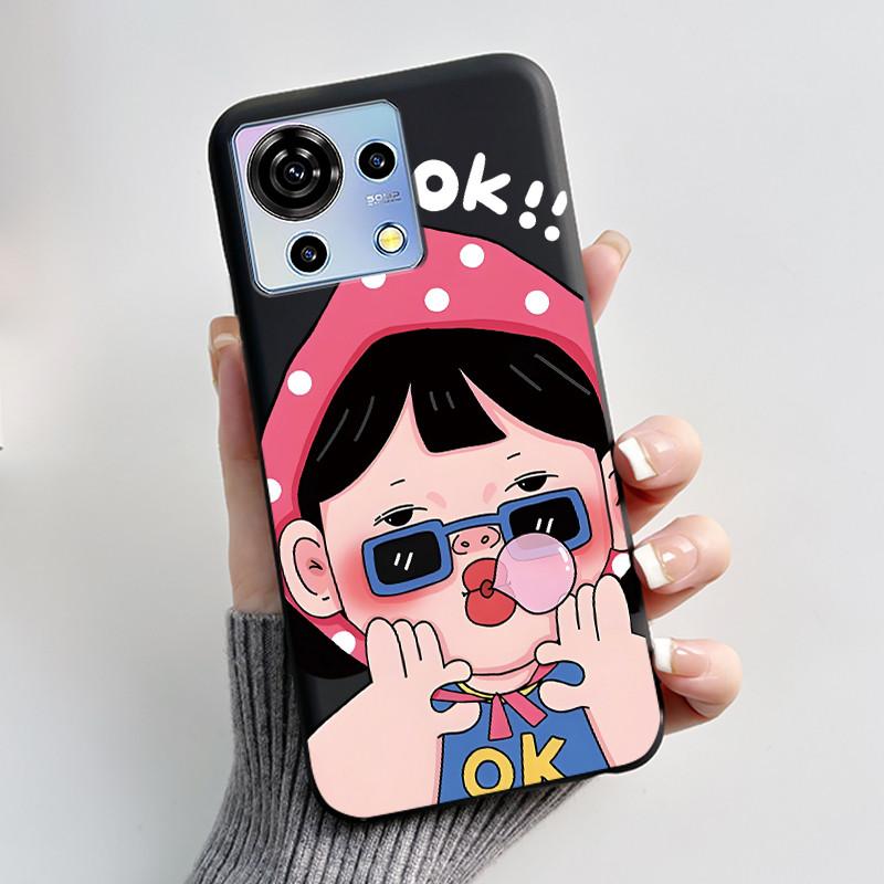 

Cute Cartoon Case For ZTE Blade V50 Vita 4G Printing Shell Protective Cover Soft Silicone Black Casing ZTE Blade V50 Vita