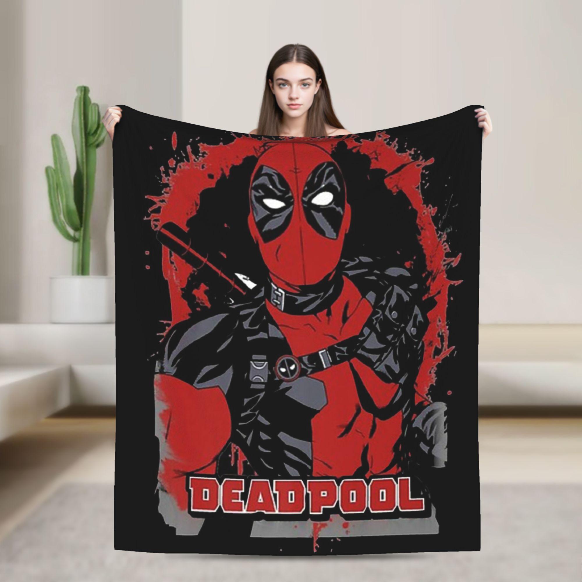 

Deadpool and Wolverine Blanket Superhero Comedy Dogpool Plush Awesome Warm Throw Blanket for Bedspread Decoration 75x90cm
