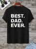 Manfinity Homme Father's Day T-shirt - Super Dad Print Unisex T-shirt