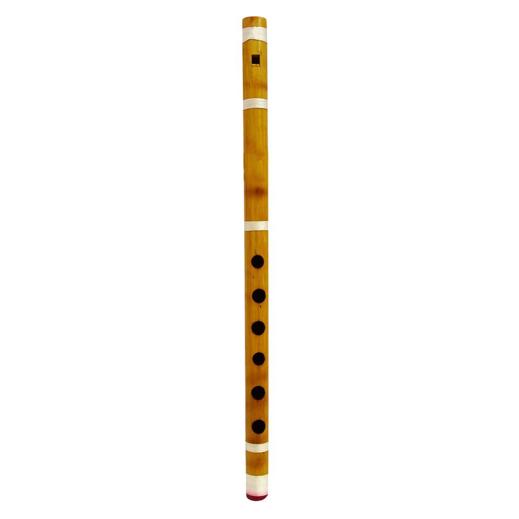 Traditional Indian Brown Handmade Wooden Bansuri Bamboo Flute Musical