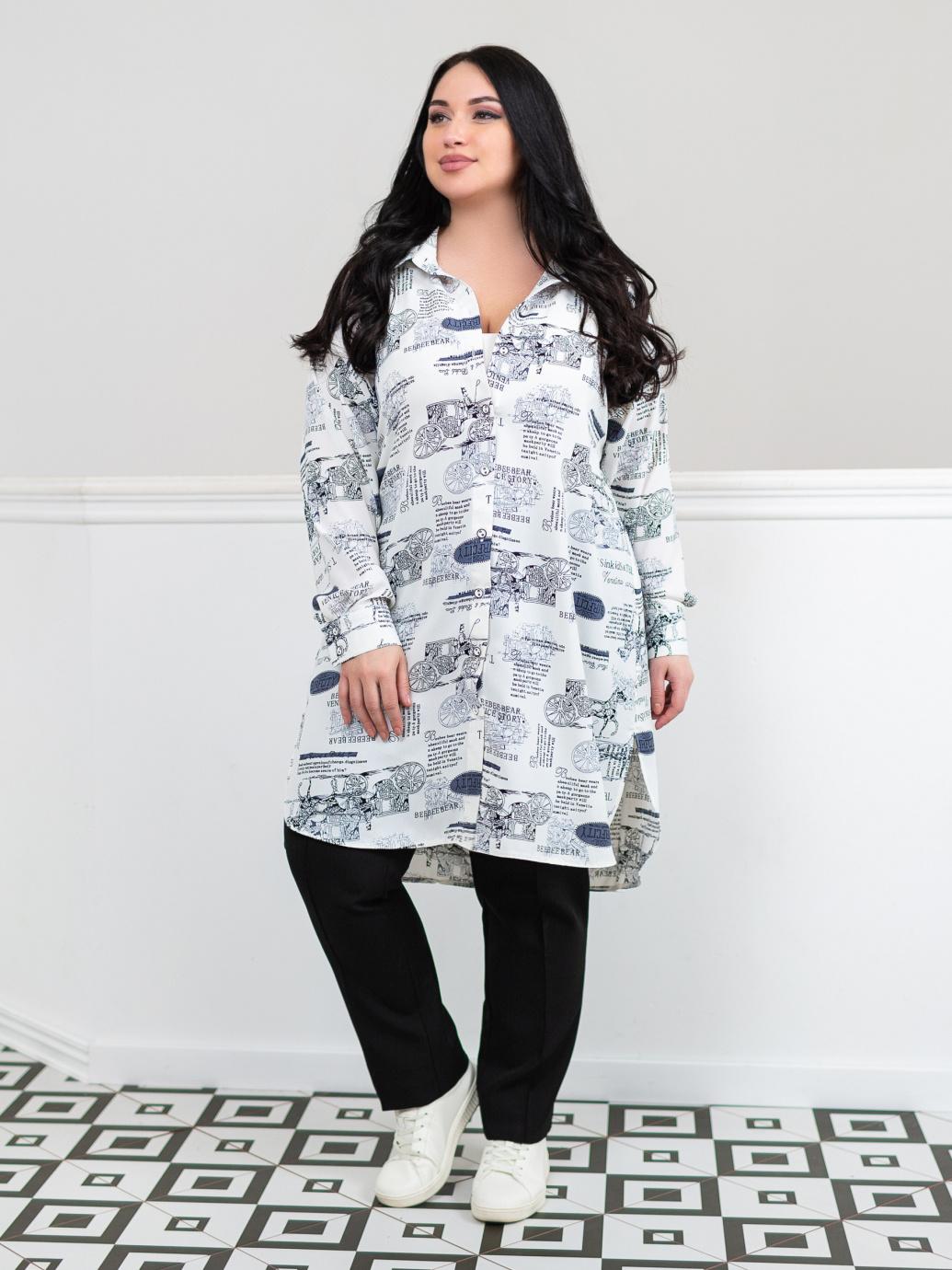 

Подовжена сорочка Колізей Luzana 4XL білий